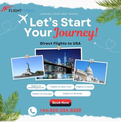 Direct Flights to USA | +44-800-054-8309 | Scotland