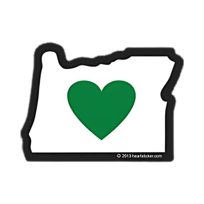 Heart in Oregon State Sticker | Heart Sticker Company
