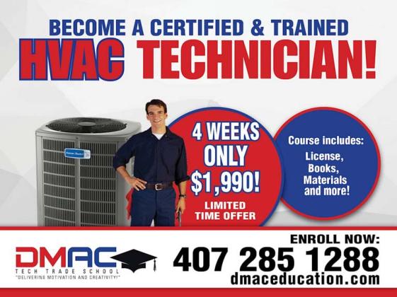 learn how to repair residential and commercial air conditioning/heating units, and more!