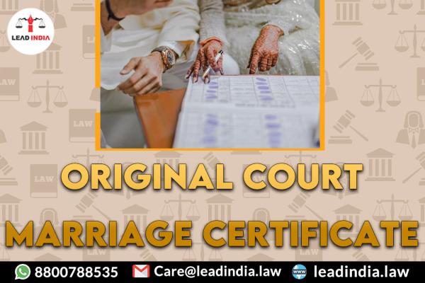 Original Court Marriage Certificate