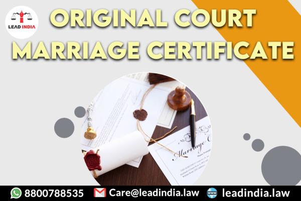 Original Court Marriage Certificate