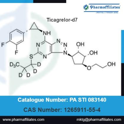 Trustworthy Supplier of Ticagrelor-d7 for Pharmaceutical Research