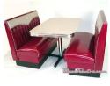 Find real metal banding with a chrome column base with our Diner tables and chairs