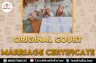 Original Court Marriage Certificate