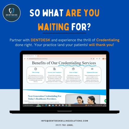 Dental credentialing services