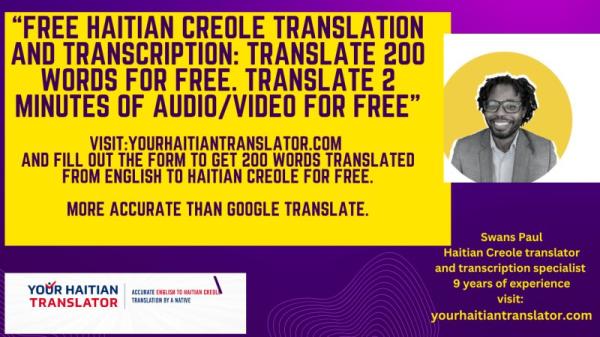 Free Haitian Creole Translation and Transcription