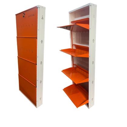 Lexma metal wall mounted shoe rack with locking system