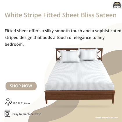 Luxurious Stripe Fitted Sheets - Various Colors & Sizes
