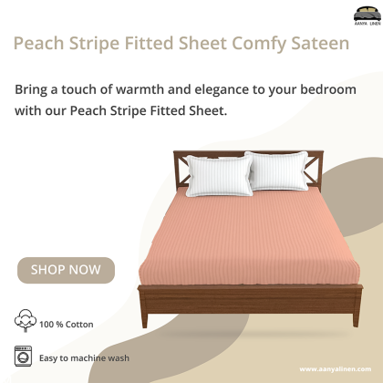 Luxurious Stripe Fitted Sheets - Various Colors & Sizes