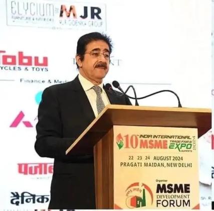 Sandeep Marwah Addresses the 10th India International MSME Expo, Highlights the Vital Role of MSMEs
