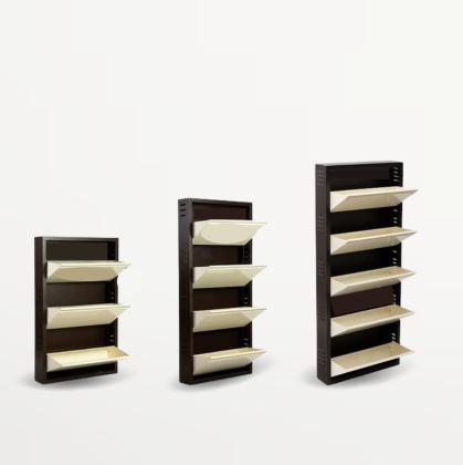 SHOE CABINET FOR METAL WALL MOUNTED VIOLET WITH IVORY COLOR 3YEAR WARRANTY  9 TO 12 PAIRS 102H X 55.5W X 13.5D