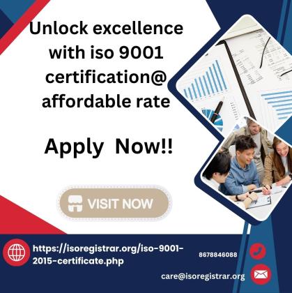 Unlock excellence with iso 9001 certification@ affordable rate