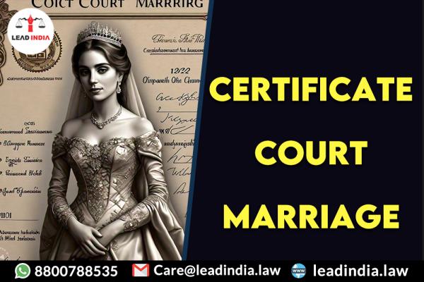 certificate court marriage | lead india law