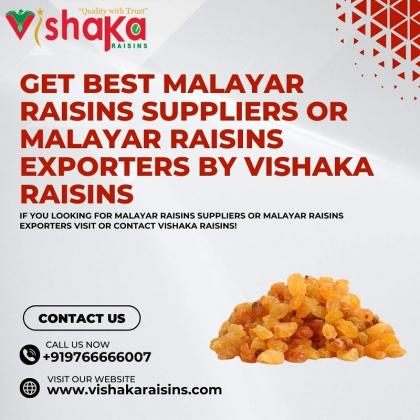 Get Best Malayar Raisins Suppliers or Malayar Raisins Exporters by Vishaka Raisins