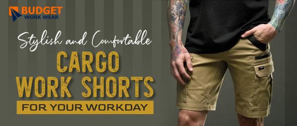 Get the stylish and comfortable cargo work shorts for workday