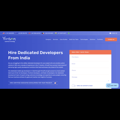 Hire dedicated developers from India for customized software and app development