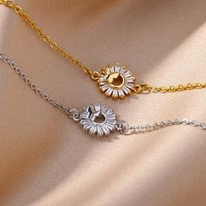 Shine bright with our Sunflower Charm Bracelet