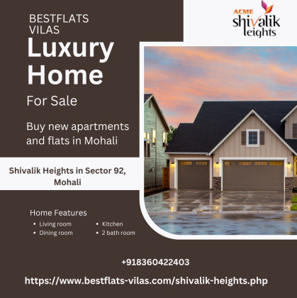 Shivalik Heights Mohali: 2/3 BHK Ready to Move Luxury Flats | Sector 92