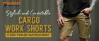 Get the stylish and comfortable cargo work shorts for workday