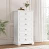 Organize in style with our Modern Farmhouse 6-Drawer Tall Dresser!