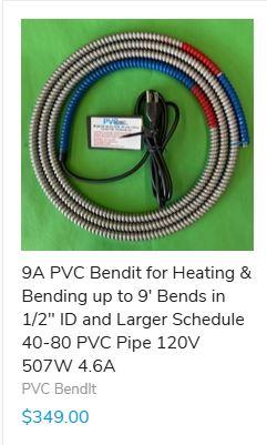 Easiest tool for bending PVC Pipe