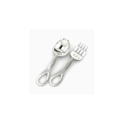 Elegant Silver Spoon and Fork Set