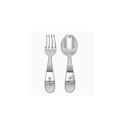 Elegant Silver Spoon and Fork Set