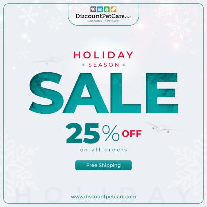 Holiday Deals at DiscountPetCare: 25% OFF + Free Shipping!