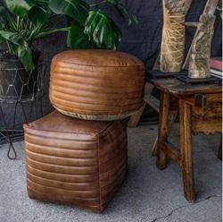 Leather Ottoman