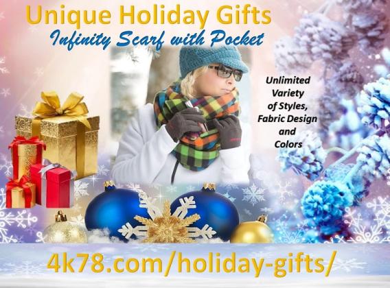 Our AMAZING Multi-Functional Infinity Scarf w/ Pocket makes the Perfect Gift for ALL.