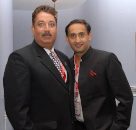 Sarvesh Kumar Dharayan with Indian News Anchor Rahul Kanwal