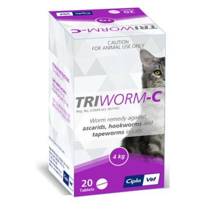 Triworm-C De-wormer For Cats - 25% Off & Free USA Shipping | OurPetWarehouse