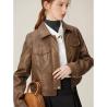 Step up your outerwear game with this PU Leather Women’s Short Jacket featuring a chic turn-down c