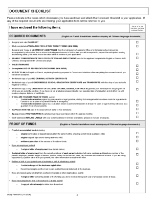 Canadian Student Visa Application