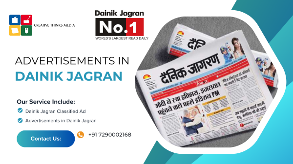 Dainik Jagran Newspaper Classified Ad Booking Costs - Creative Thinks Media