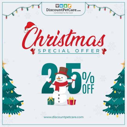 Pet Holiday Bliss: 25% Off + Free Shipping at Discountpetcare!