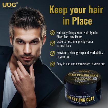 UOG Hair Styling Clay | Best Men's Hair Clay for Matte Finish