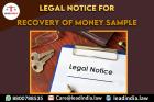 legal notice for recovery of money sample | Law Firm | lead india