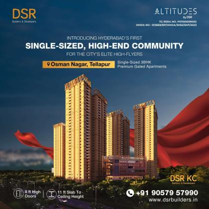 3BHK DSR Apartments in Osman nagar