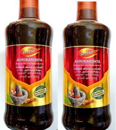 Dabur India Women's Ashokarishta Syrup,(Yellow) 450 ml x 2 pack Free shipping worldwide