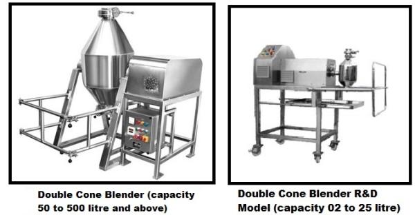 Double Cone Blender - (Capacity 50 To 500 Litre and R&D Model 02 To 25 Litre)