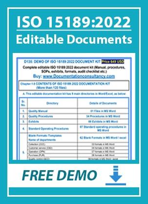 ISO 15189 Sample Documents- Manual, Audit checklist