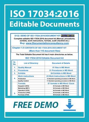 ISO 17034 Sample Documents- Manual, Audit checklist