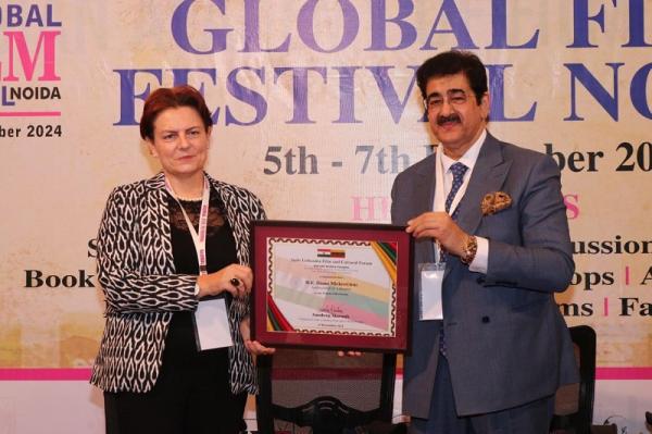 Lithuanian Ambassador Diana Mickeviciene Awarded Patronship of Indo-Lithuania Cultural Forum at 17th GFFN