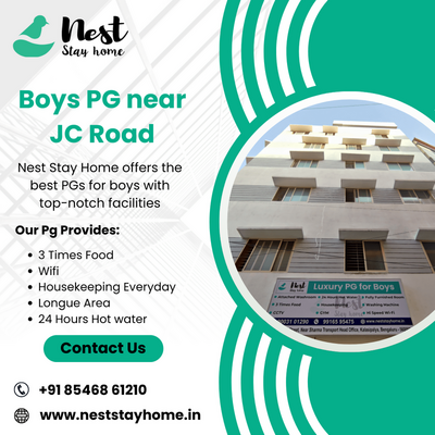 NestStayHome in Boys PG near JC Road