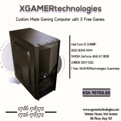 Newly custom gaming tower with 4GB GT 1030 GeForce