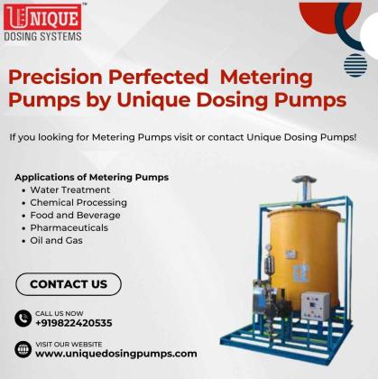 Precision Perfected  Metering Pumps by Unique Dosing Pumps