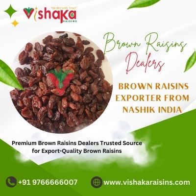 Premium Brown Raisins Supplier and Exporter from Nashik, India | Vishaka Raisins
