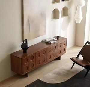 Scandinavian Style Retro Wooden TV Stand