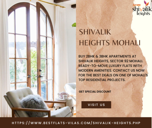 Shivalik Heights Mohali: 2/3 BHK Ready to Move Flats in Sector 92